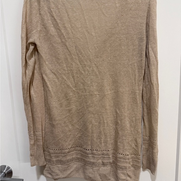 Lilly Pulitzer Gold Metallic Button-Front Cardigan Sweater – Size S - Picture 5 of 12